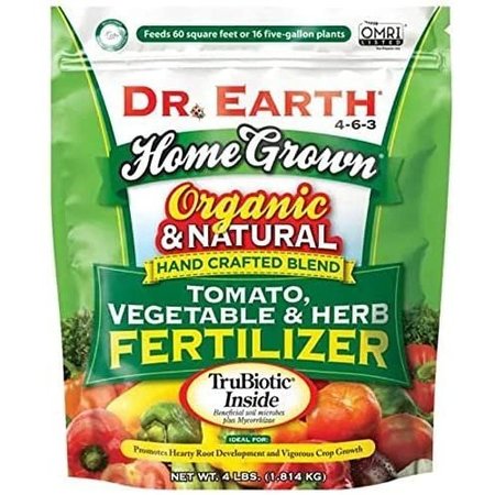 DR. EARTH Tomato, Vegetable & Herb Fertilizer Poly Bag 5-7-3 4lb GL61100507069